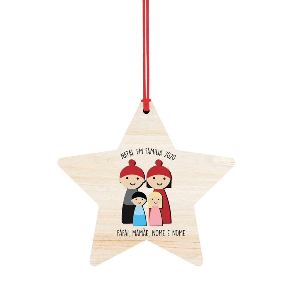 Estrela de Natal - Natal em Família (Personalizável)