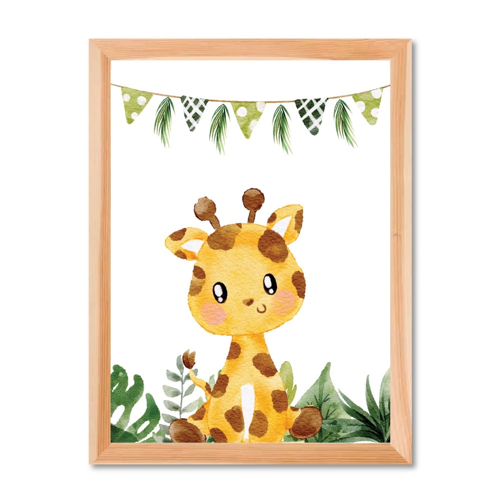 Quadro - Safari Bebê Girafa