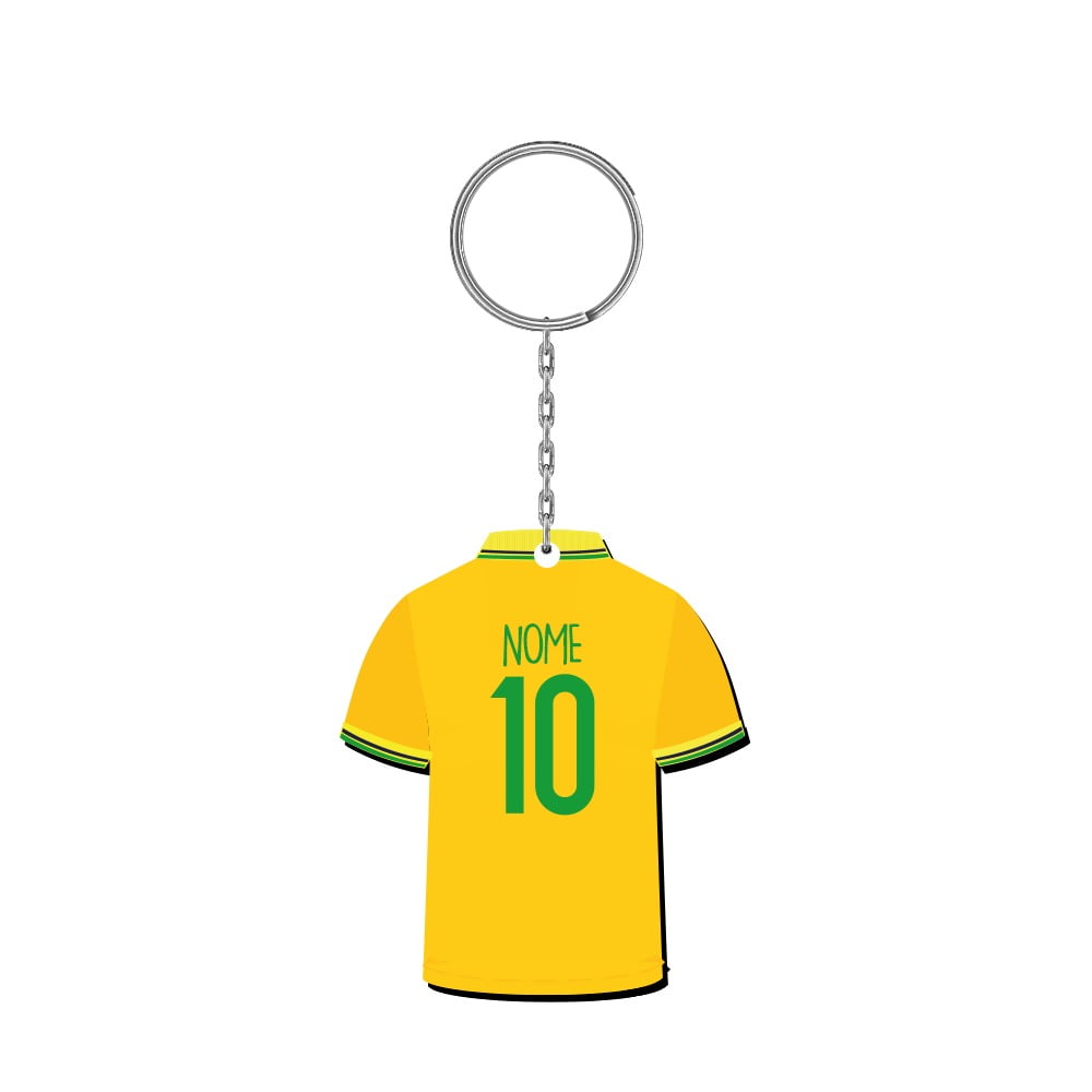 Chaveiro MDF - Camisa 10 do Brasil