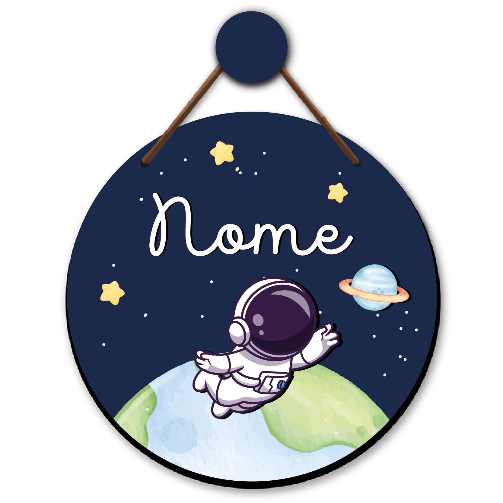 Porta Maternidade Mandala - Astronauta no Epaço