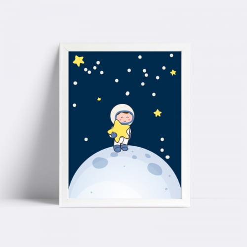 Quadro - Astronauta e Estrela