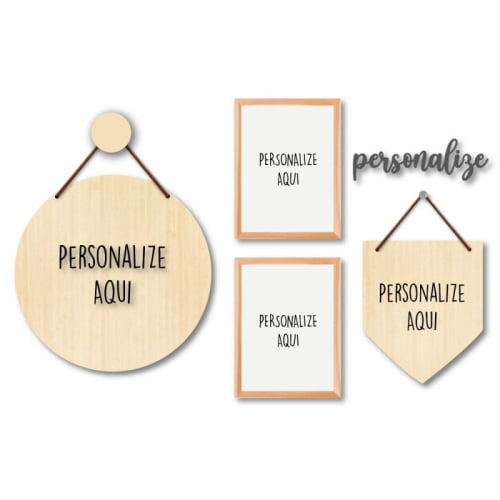 Kit - Personalize (1 Mandala + 2 Quadros + 1 Mini Fâmula + 1 Palavra)