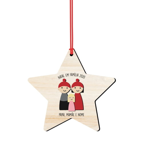 Estrela de Natal - Natal em Família (Personalizável)