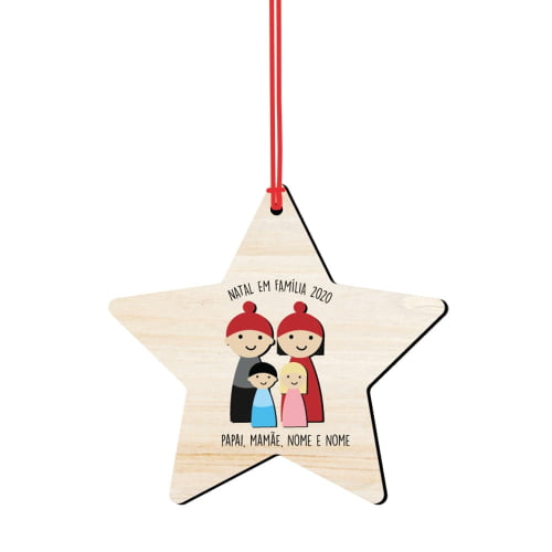 Estrela de Natal - Natal em Família (Personalizável)