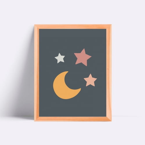 Quadro - Lua e Estrelas