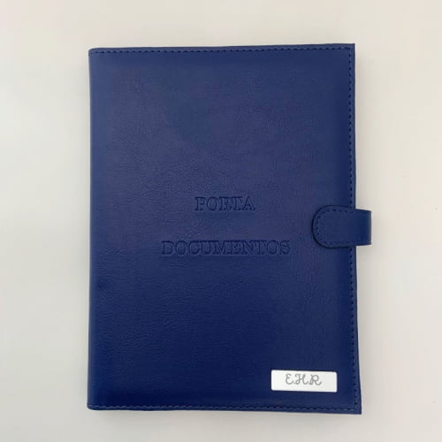 Porta Documentos Personalizado - Azul Marinho